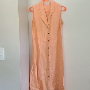 Jaclyn Smith Peach button up Dress